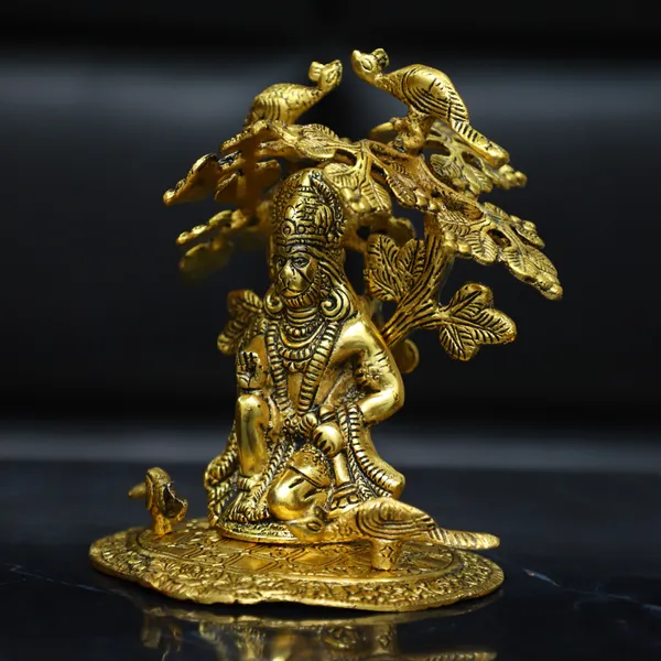 Golden_Metal_Hanuman_Idol_Bajrangbali_Statue_Sitting_Under_Tree_Decorative_Showpiece