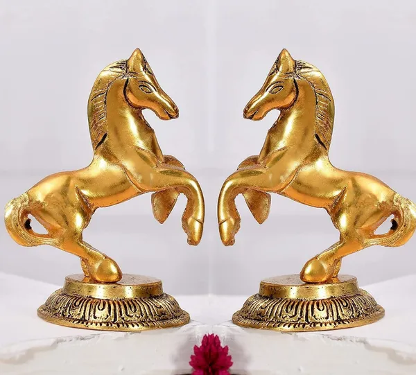 Golden_Metal_Horse_Statue_For_Good_Luck_Feng_Shui_Vastu_Item_Set_Of_2_Decorative_Showpiece