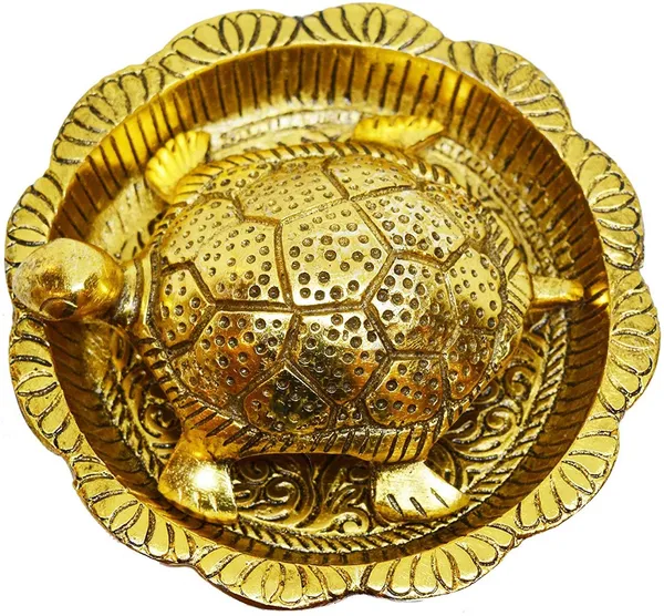 Golden_Metal_Tortoise_Plate_Metal_Decorative_Showpiece