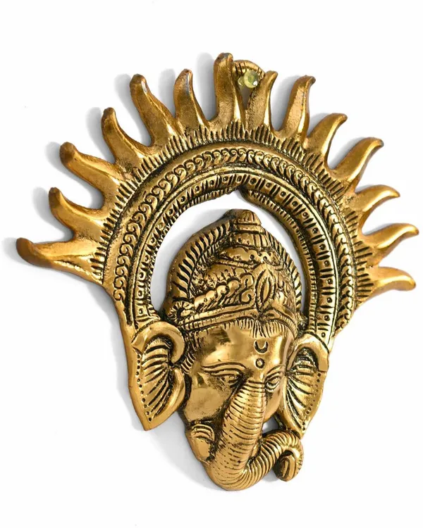 Golden_Metal_Wall_Hanging_Kiran/Suraj_Ganesh_Decorative_Showpiece