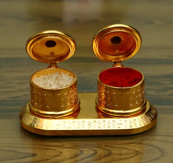 Gold_Metal_Chandan_Roli_Pair_Kumkum_Box_For_Gift_And_Pooja_Purpose_Decorative_Showpiece