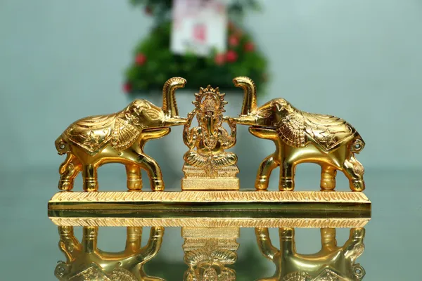 Golden_Metal_Elephant_Pair_With_Ganesh_Chandan_Roli_Pair_Kumkum_Box_For_Gift_And_Pooja_Purpose_Decorative_Showpiece
