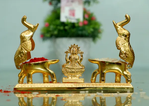 Golden_Metal__Elephant_Pair_With_Laxmi_Chandan_Roli_Pair_Kumkum_Box_For_Gift_And_Pooja_Purpose_Decorative_Showpiece