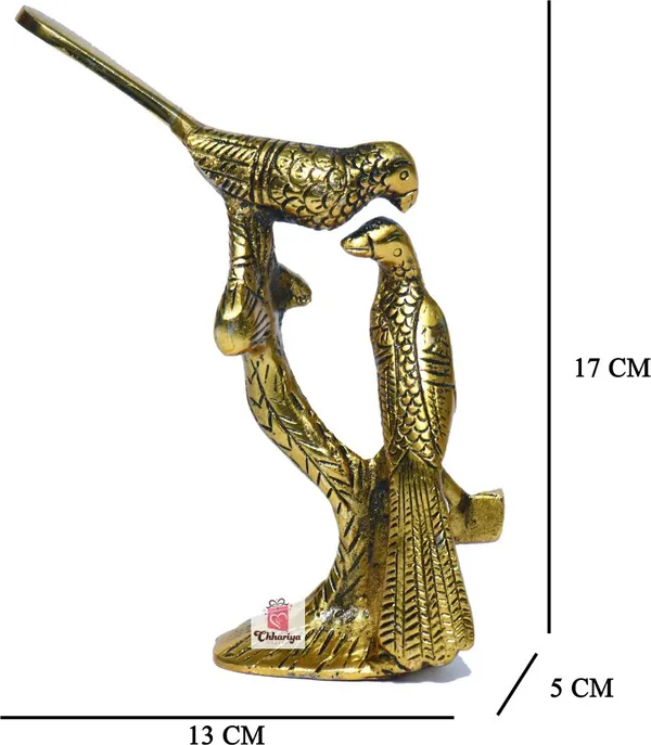 Golden_Metal_Metal_Pair_Of_Love_Birds_Decorative_Showpiece
