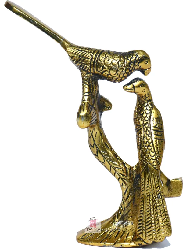 Golden_Metal_Metal_Pair_Of_Love_Birds_Decorative_Showpiece
