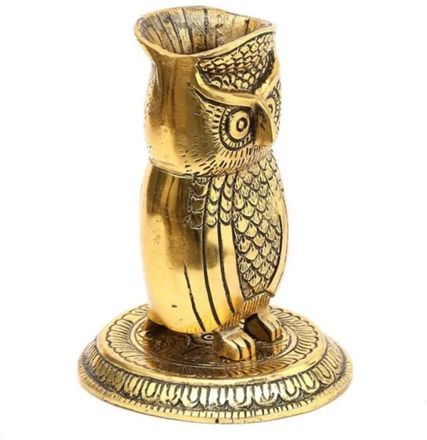 Golden_Metal_Owl_For_Good_Luck_Vastu_Item_With_Pen_Stand_For_Home_And_Office_Decorative_Showpiece