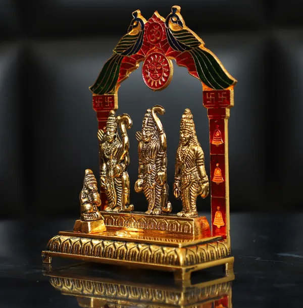 Golden_Metal_Shri_Ram_Darbar_With_Hanuman_Ji_Decorative_Showpiece