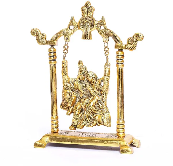 Golden_Metal_Radha_Krishna_Jhula_For_Home_And_Office_Decorative_Showpiece