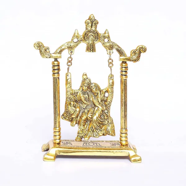 Golden_Metal_Radha_Krishna_Jhula_For_Home_And_Office_Decorative_Showpiece