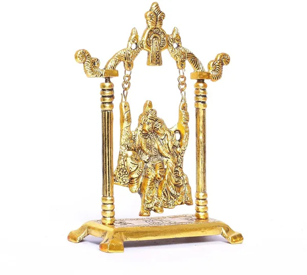 Golden_Metal_Radha_Krishna_Jhula_For_Home_And_Office_Decorative_Showpiece