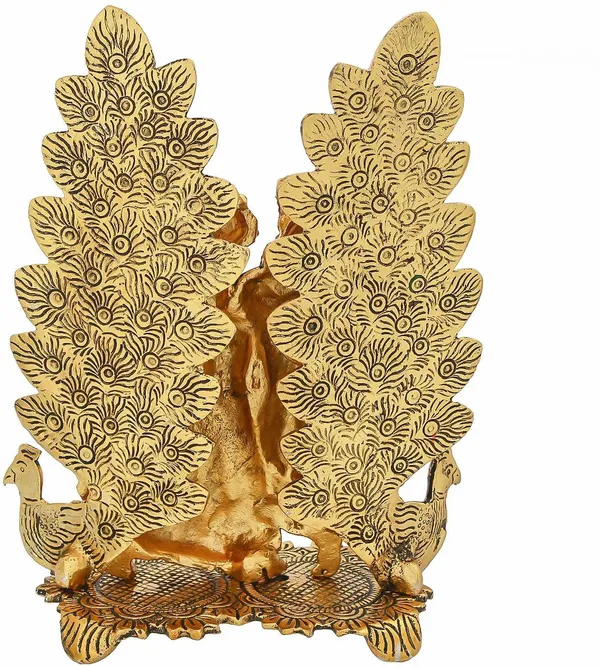 Golden_Metal_Radha_Krishna_Idol_Statue_With_Diya_Peacock_Design_Decorative_Showpiece