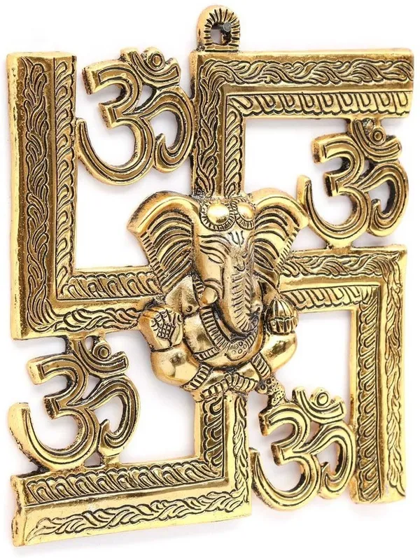 Golden_Metal_Ganesh_Placed_On_Swastik_Idol_Decorative_Showpiece