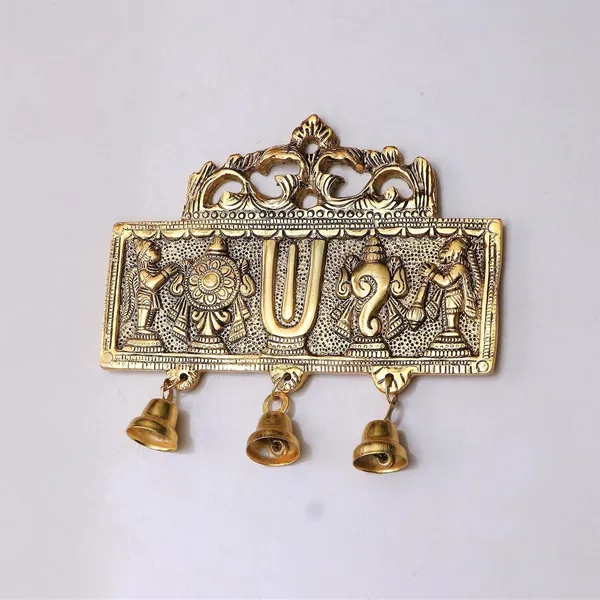 Golden_Metal_Tirupati_Balaji_Shankh_Chakra_Tilak_With_Hanuman_Ji_And_Garud_For_Home_&_Office_Decorative_Showpiece