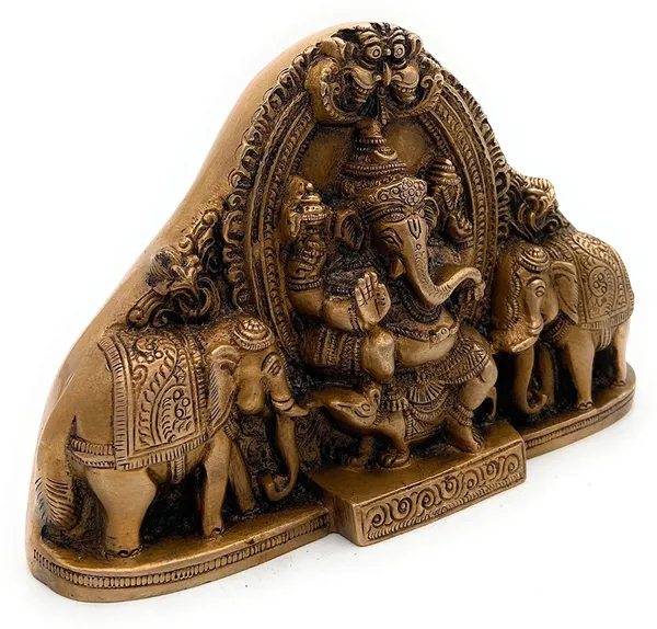 Golden_Metal_Wall_Hanging_Ganesh_Sitting_On_Rat_Idol_With_Elephant_Pair_Decorative_Showpiece