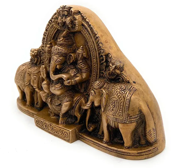 Golden_Metal_Wall_Hanging_Ganesh_Sitting_On_Rat_Idol_With_Elephant_Pair_Decorative_Showpiece