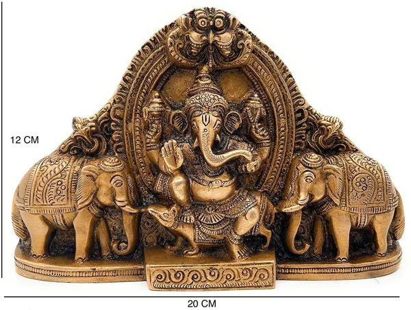 Golden_Metal_Wall_Hanging_Ganesh_Sitting_On_Rat_Idol_With_Elephant_Pair_Decorative_Showpiece