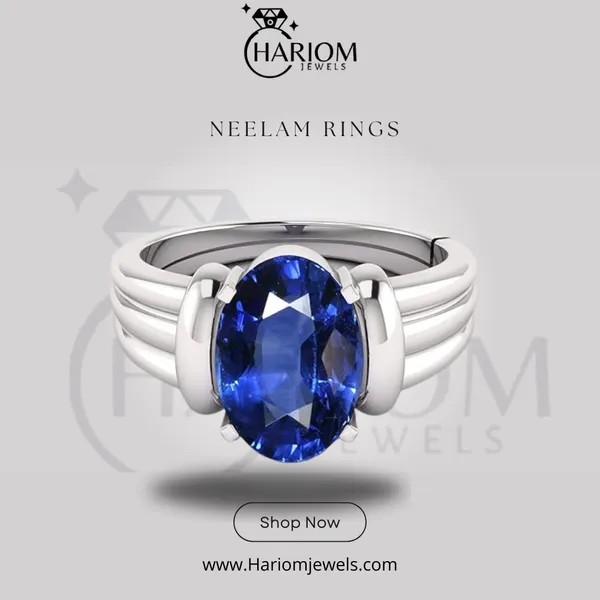 Neelam_Blue_Sapphire_Created_Gold_Plated_Panchdhatu_Adjustable_Neelam_Ring_For_Men_&_Women_From_4.25_Ratti_to_20.25_Ratti
