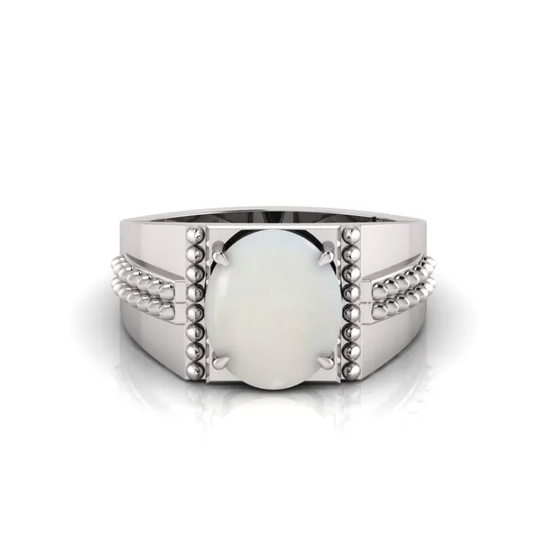 White_Opal_|_Opal_Adjustable_Ring_|_Natural_Original_Gemstone_Ring_Lab_Certified_Gemstone_For_Men_&_Women