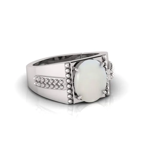 White_Opal_|_Opal_Adjustable_Ring_|_Natural_Original_Gemstone_Ring_Lab_Certified_Gemstone_For_Men_&_Women
