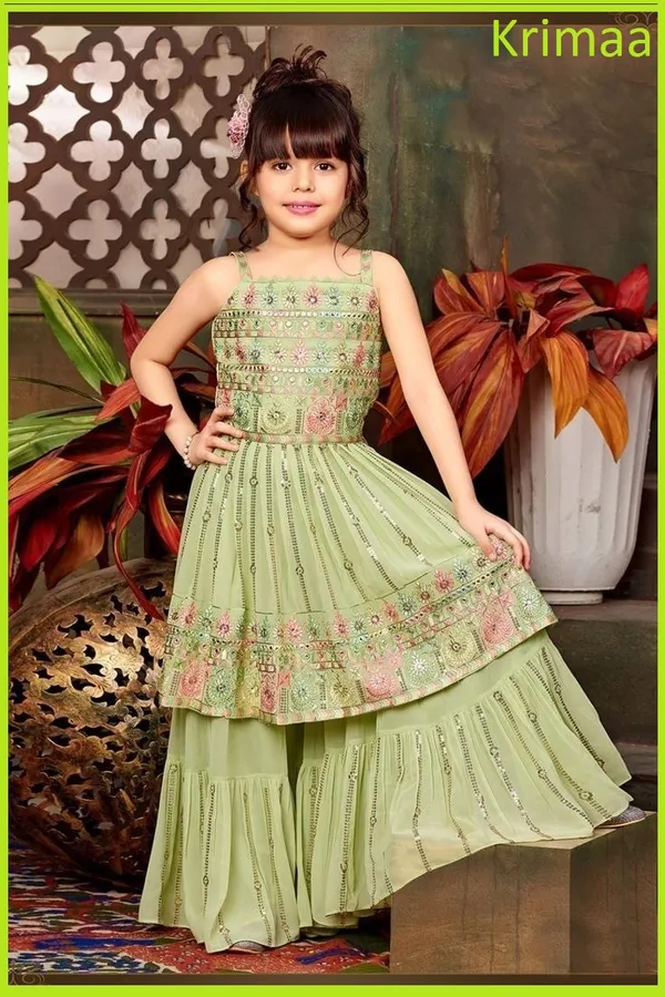 Pista_Girls_Top_With_Sharara_&_Dupatta