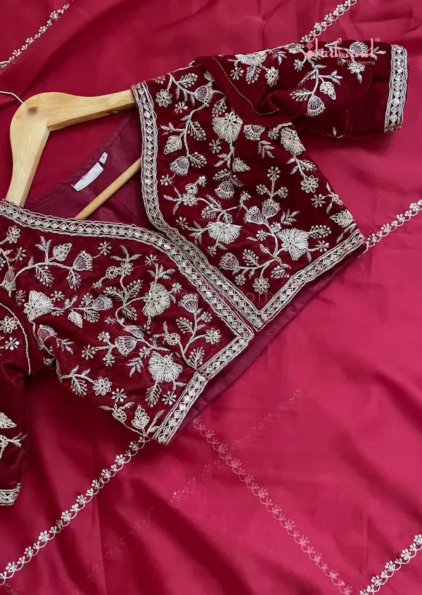 Red_Cherry_Red_Khadi_Organza_Embroidered_Saree_For_Women