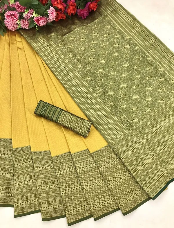 Yellow_Embellished_Banarasi_Jacquard_Saree_(Yellow)_For_Women