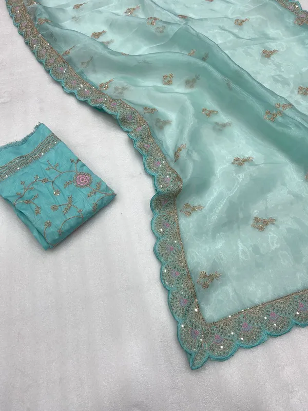 Light_Teal_Blue_Khadi_Organza_Embroidered_Saree_For_Women
