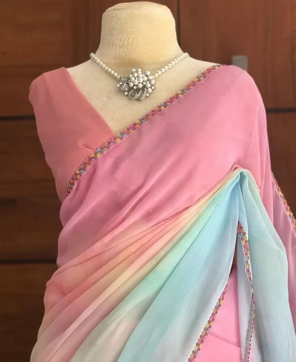 Multicolour_Printed_Organza_Saree_For_Women
