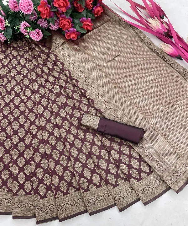 Brown_Embellished_Banarasi_Jacquard_Saree_(Brown)_For_Women