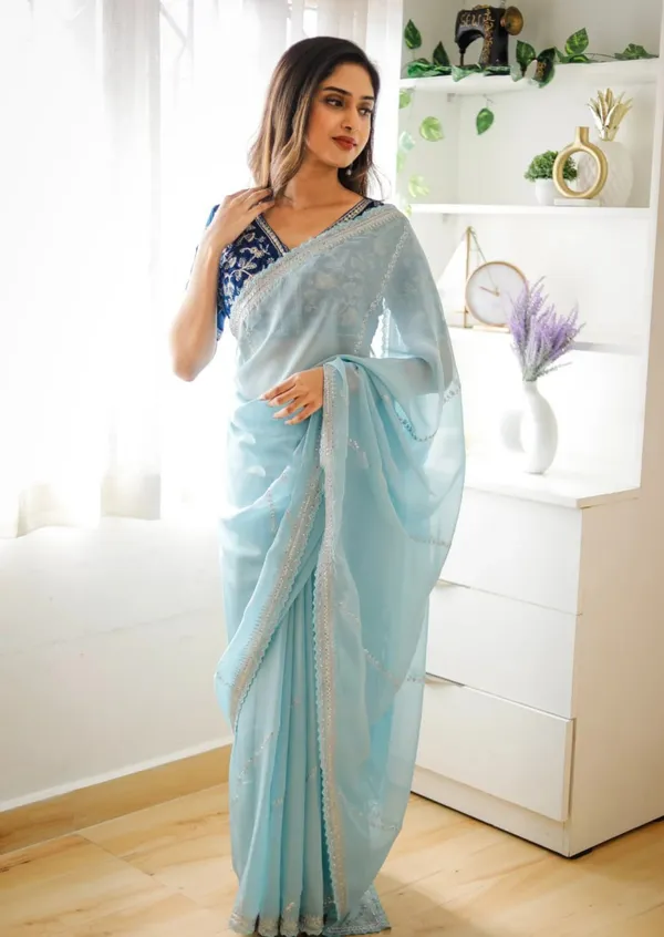 Light_Blue_Khadi_Organza_Embroidered_Saree_For_Women