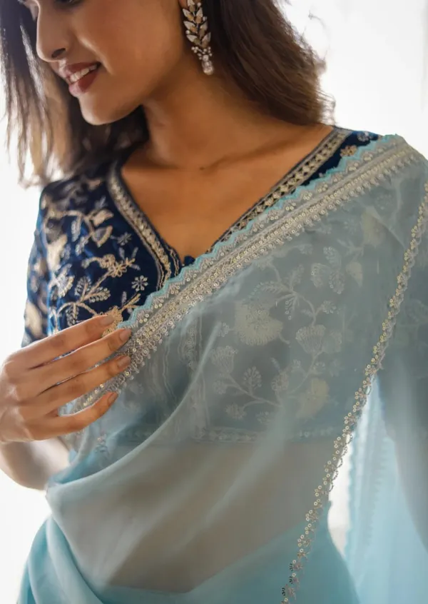 Light_Blue_Khadi_Organza_Embroidered_Saree_For_Women