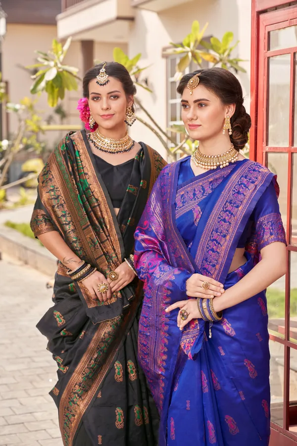 Blue_Pure_Banarasi_Saree_For_Women