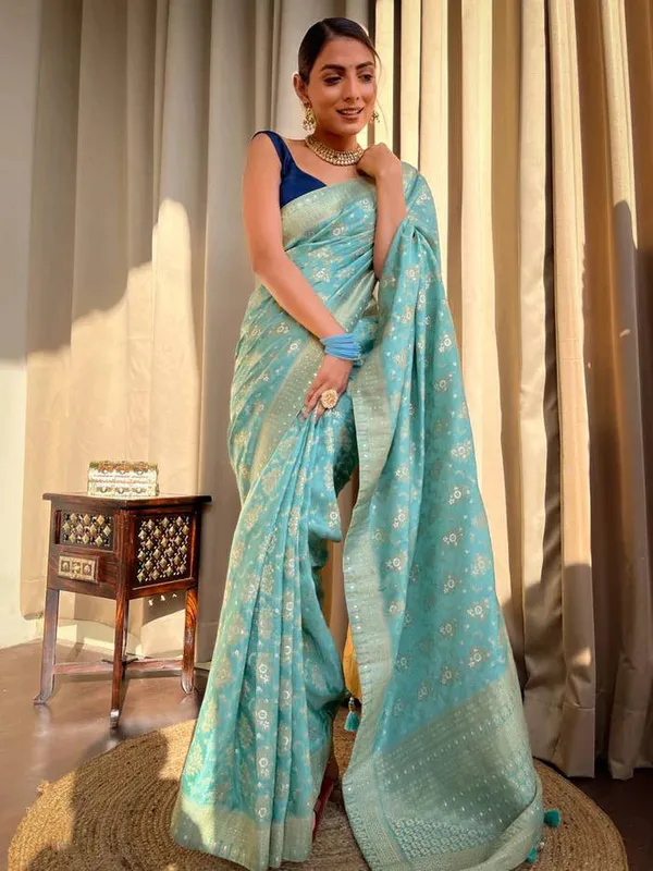 Blue_Pure_Banarasi_Saree_For_Women