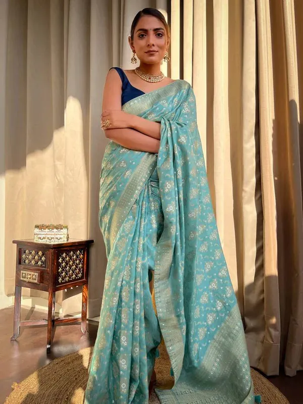 Blue_Pure_Banarasi_Saree_For_Women