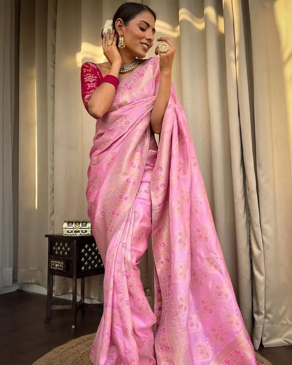 Pink_Pure_Banarasi_Saree_For_Women