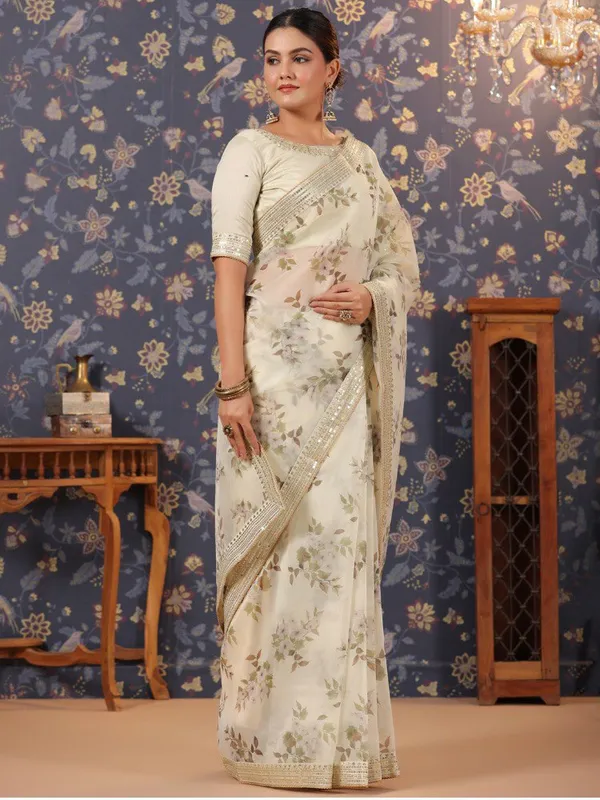 Aria_Off-White_Floral_Printed_Organza_Saree_For_Women