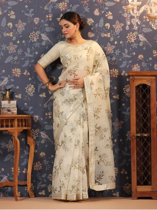 Aria_Off-White_Floral_Printed_Organza_Saree_For_Women