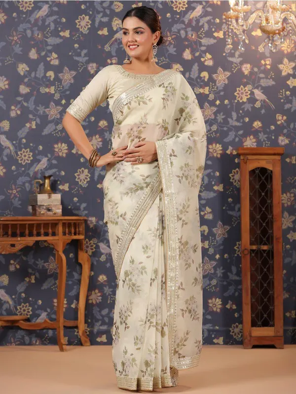 Aria_Off-White_Floral_Printed_Organza_Saree_For_Women