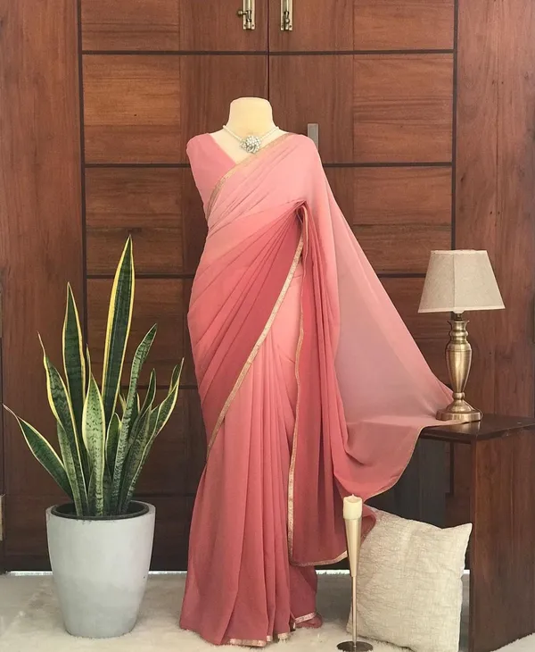 Pink_Soft_Smooth_Georgettee_Saree_With_Embroidered_Lace_For_Women
