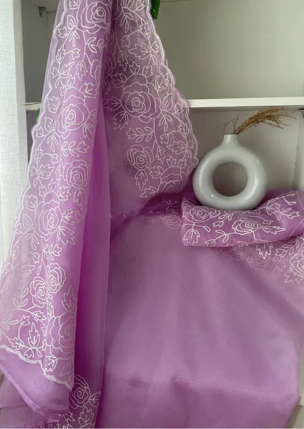 Purple_Khadi_Organza_Embroidered_Saree_For_Women