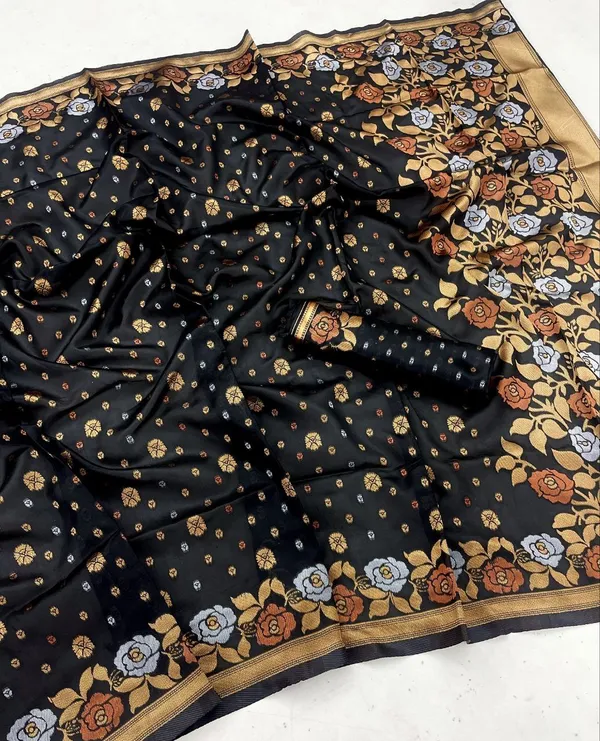 Black_Embellished_Banarasi_Jacquard_Saree_(Black)_For_Women
