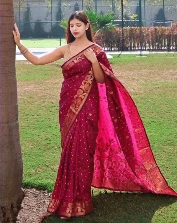Pink_Embellished_Banarasi_Jacquard_Saree_(Pink)_For_Women