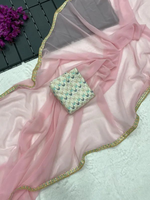 Rose_Pink_Trendy_Embroidered_Georgette_Saree_For_Women