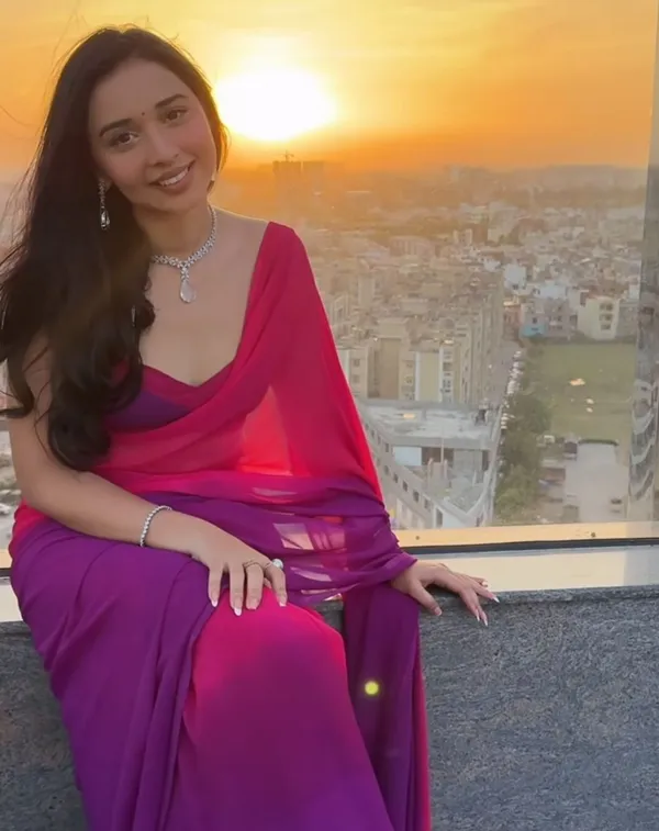Pink_And_Purple_Trendy_1-Minute_Ready_To_Wear_Georgette_Saree_For_Women