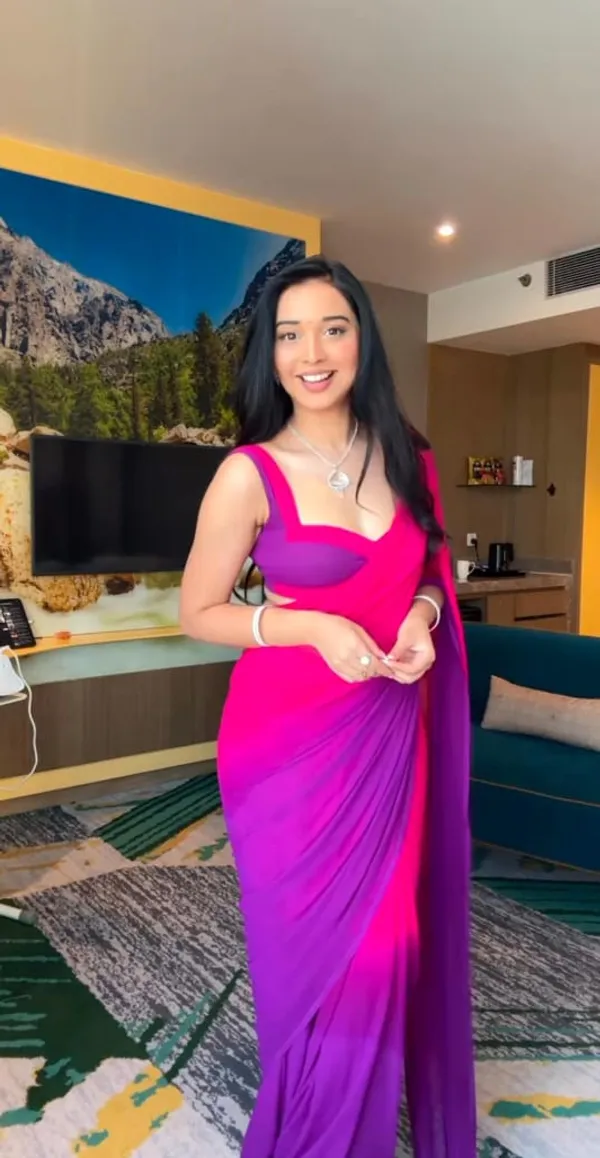 Pink_And_Purple_Trendy_1-Minute_Ready_To_Wear_Georgette_Saree_For_Women