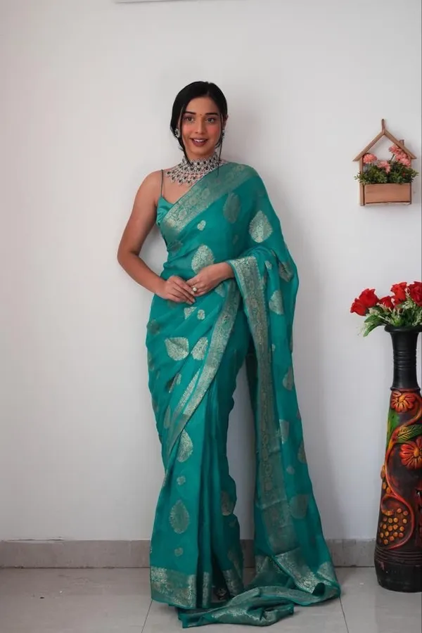 Teal_1-Minute_Ready_To_Wear_Saree_For_Women