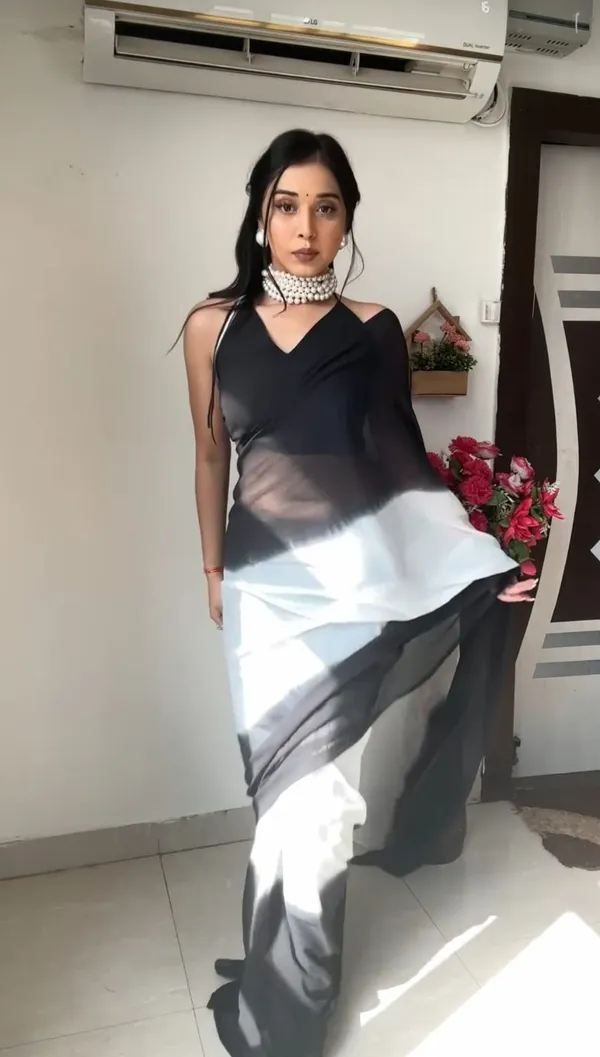 Black_1-Minute_Ready_To_Wear_Georgette_Saree_For_Women