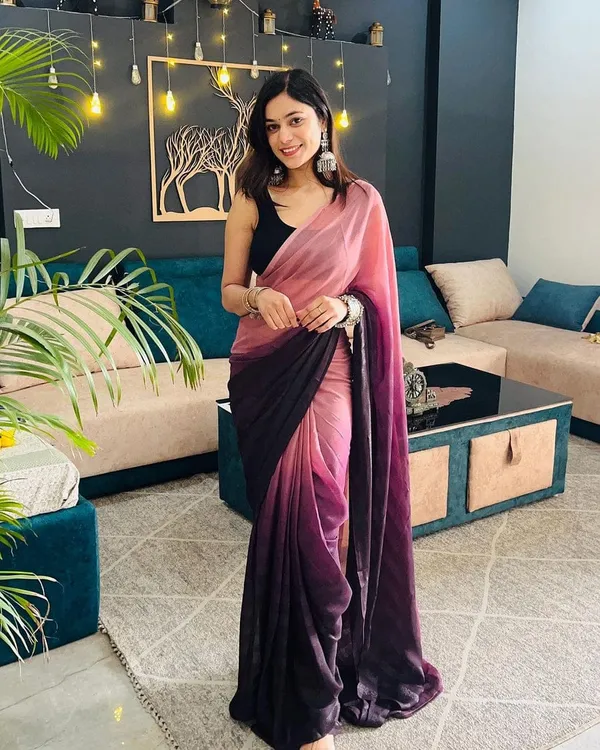 Purple_Trendy_1-Minute_Ready_To_Wear_Georgette_Saree_For_Women