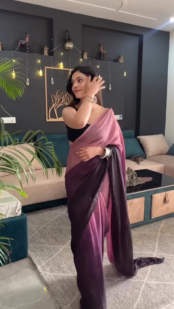 Purple_Trendy_1-Minute_Ready_To_Wear_Georgette_Saree_For_Women