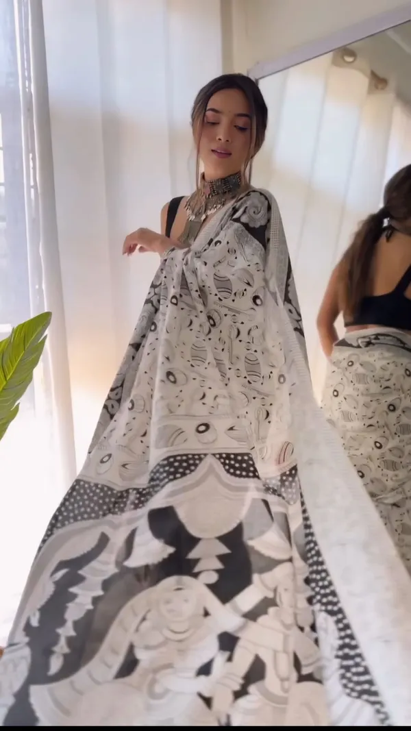 Ready_To_Wear_White_Trendy_Georgette_Saree_For_Women